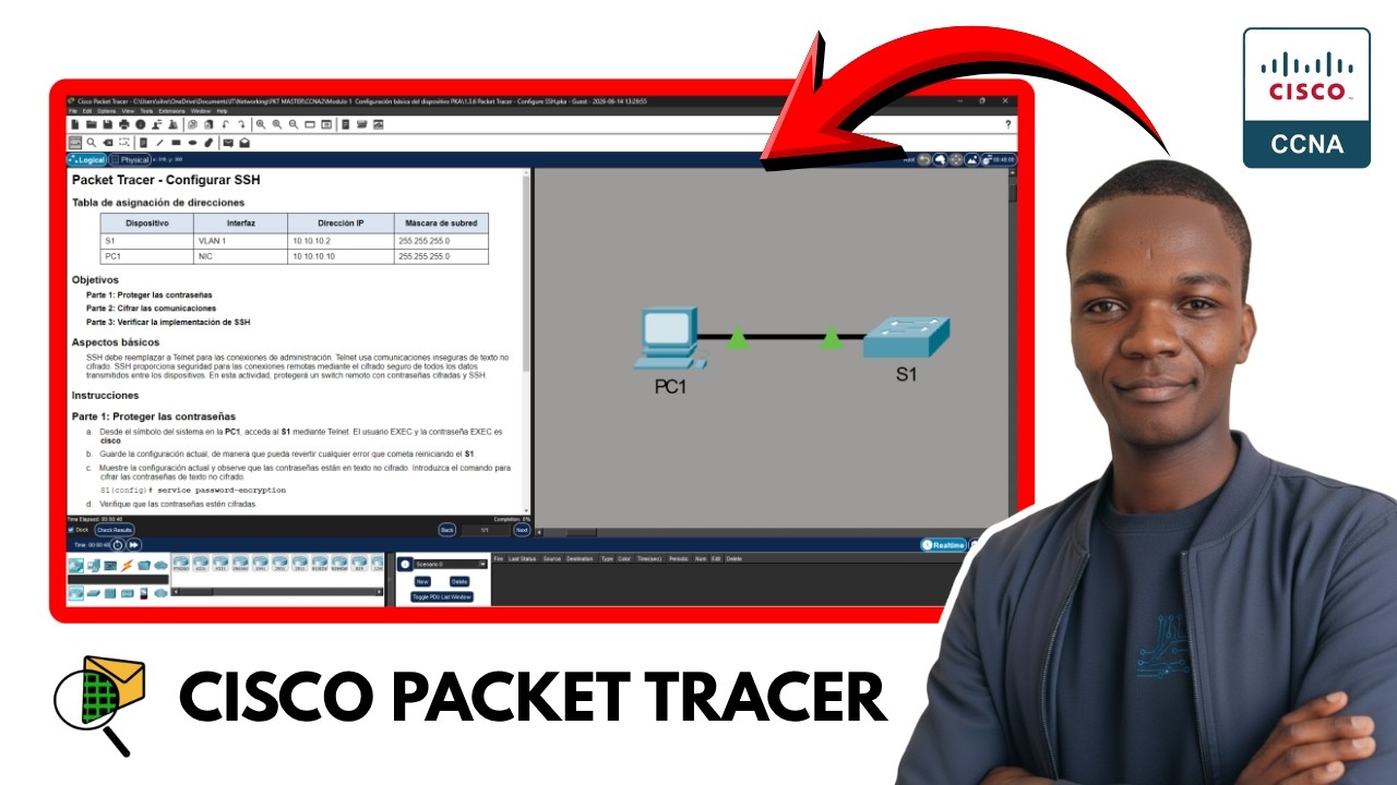 1.3.6 - Packet Tracer - Configurar SSH