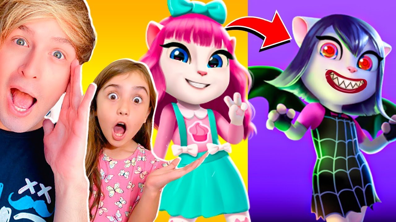 ANGELA ASSUSTADORA! O HALLOWEEN CHEGOU no MY TALKING ANGELA 2!