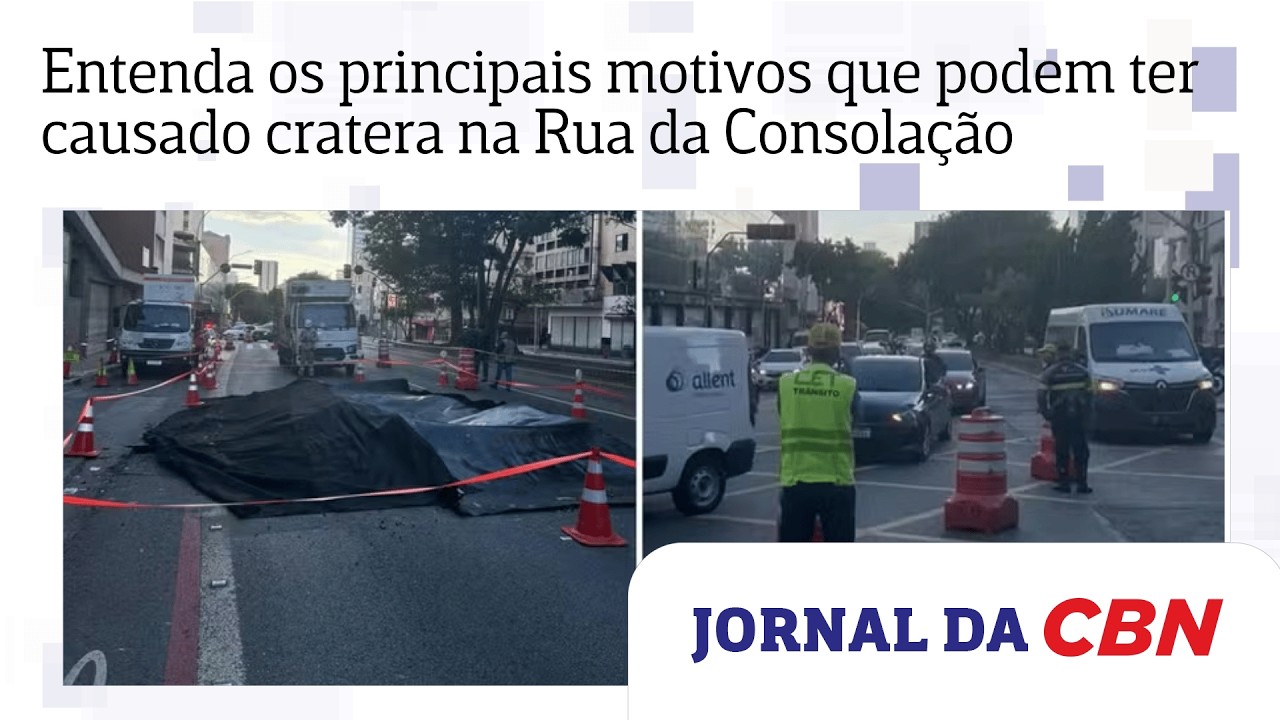 Entenda os principais motivos que podem ter causado cratera na Rua da Consolação