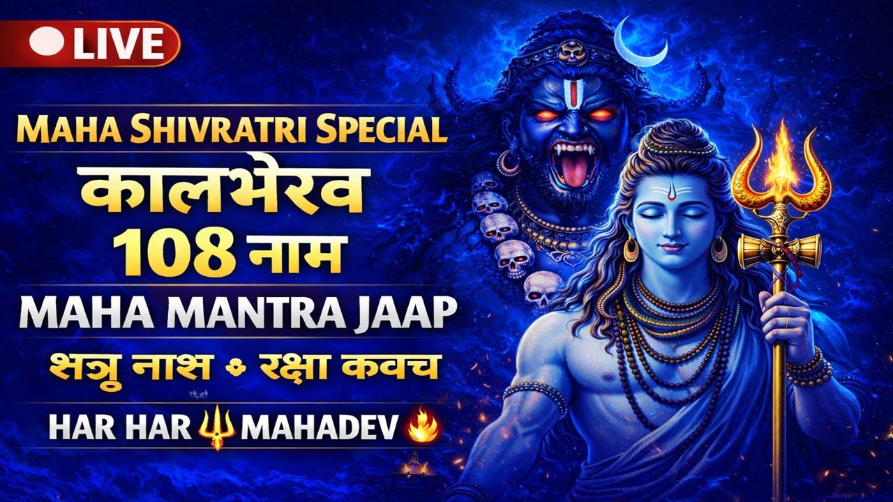 🔴 LIVE 🔱 Maha Shivratri Special | Kaal Bhairav 108 Mantra Jaap | Powerful Protection & Fear Remova