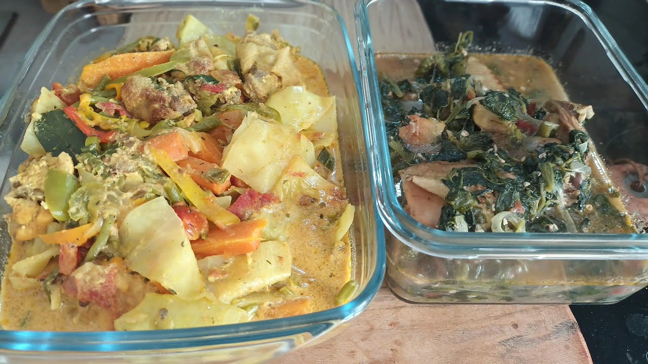 Recette anti-gaspi :un poulet pour deux plats différents ( ragoûts et court-bouillon aux epinards)