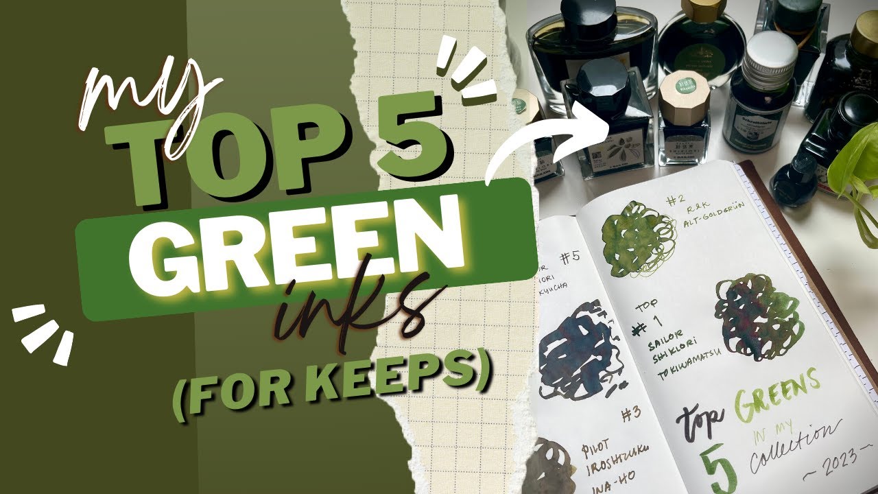 🌿 My Top 5 Green Fountain Pen Inks in My Collection 🖋️ | Every collector MUST-HAVE!✨