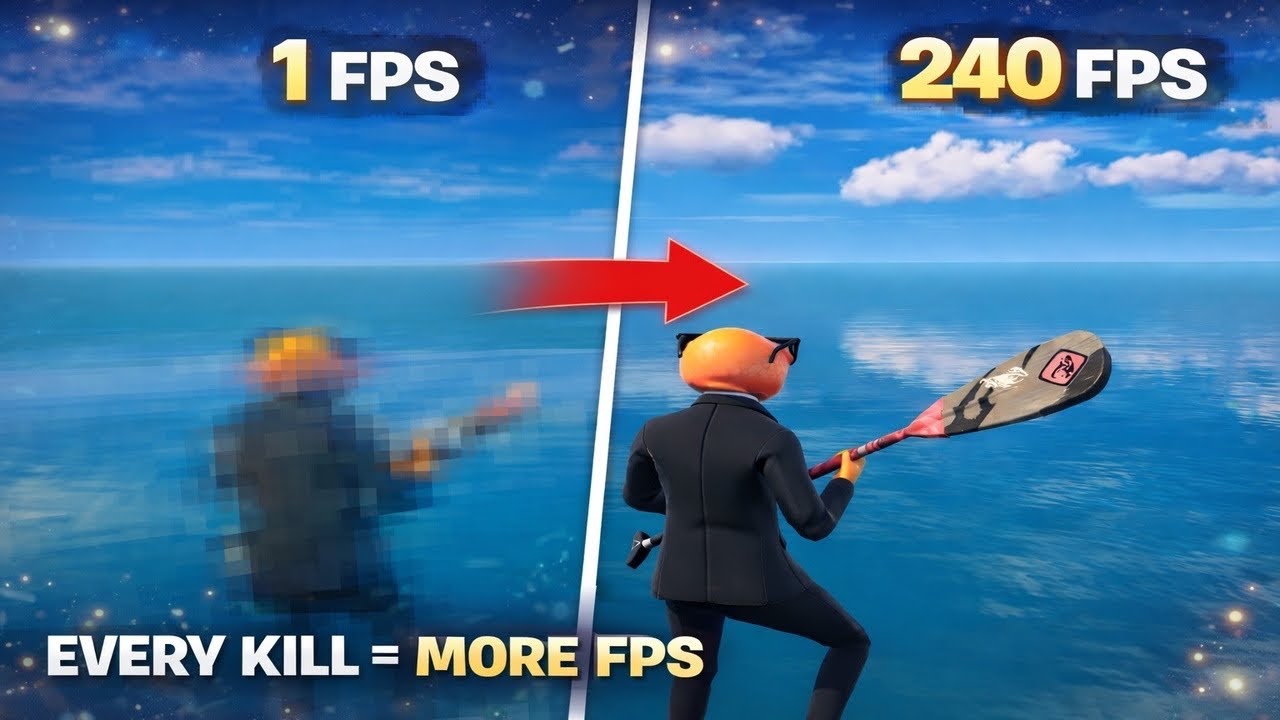 EVERY KILL = MORE FPS (Fortnite Challenge) 