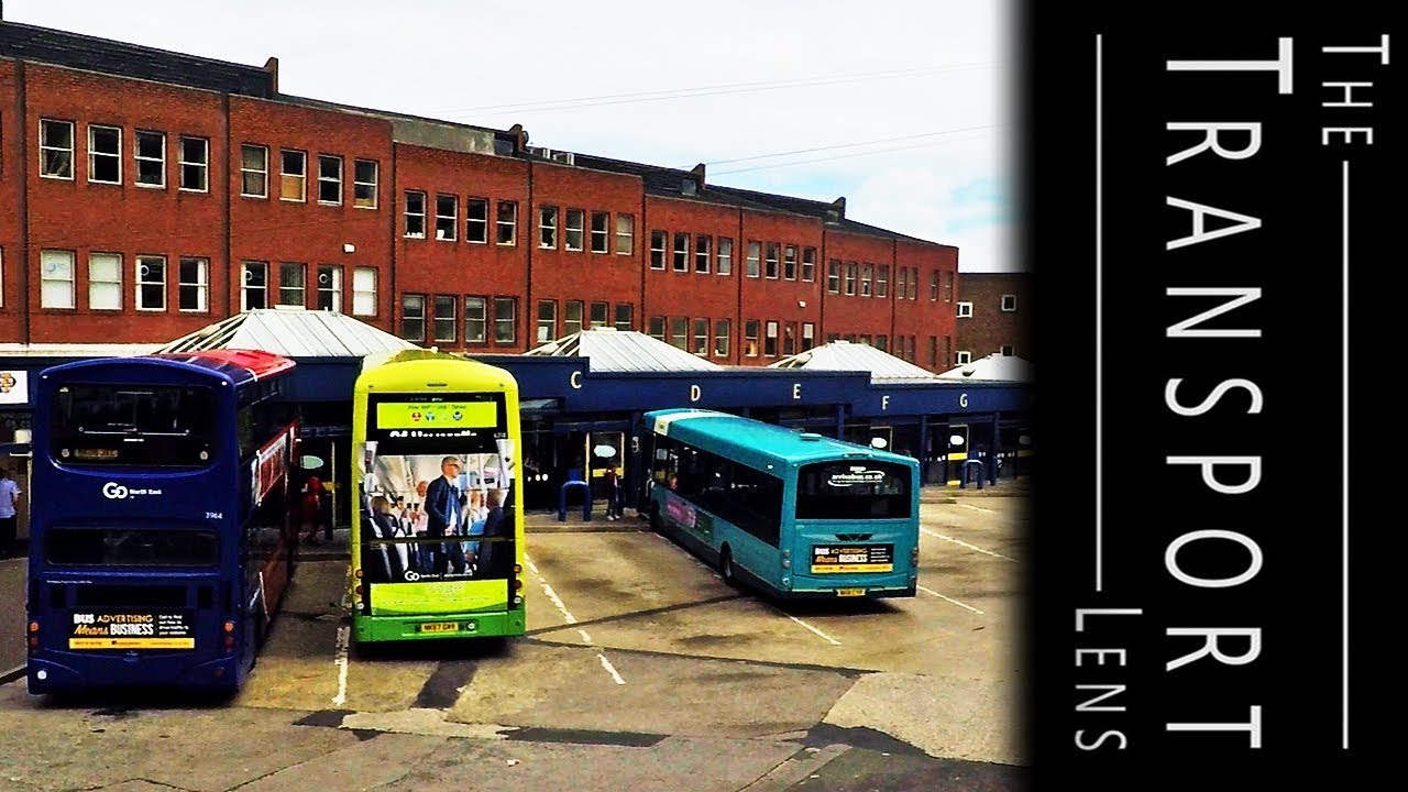 Buses at Durham Bus Station, June 2018 - Time Lapse