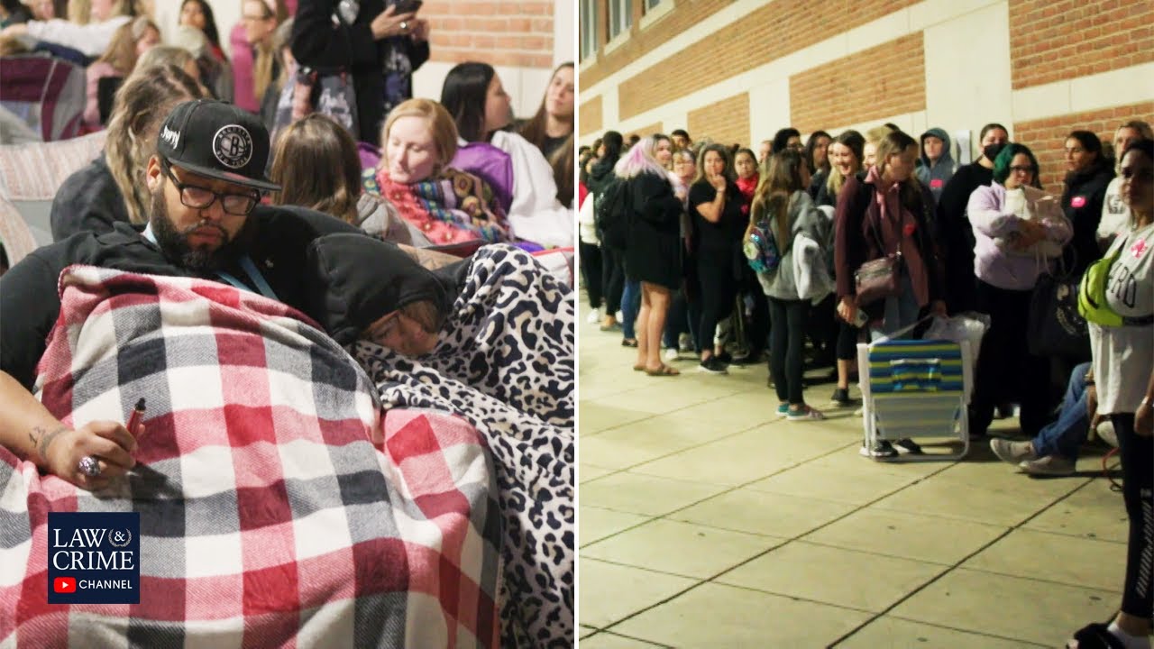 Hundreds of Johnny Depp Fans Camp Overnight Outside of the Courthouse