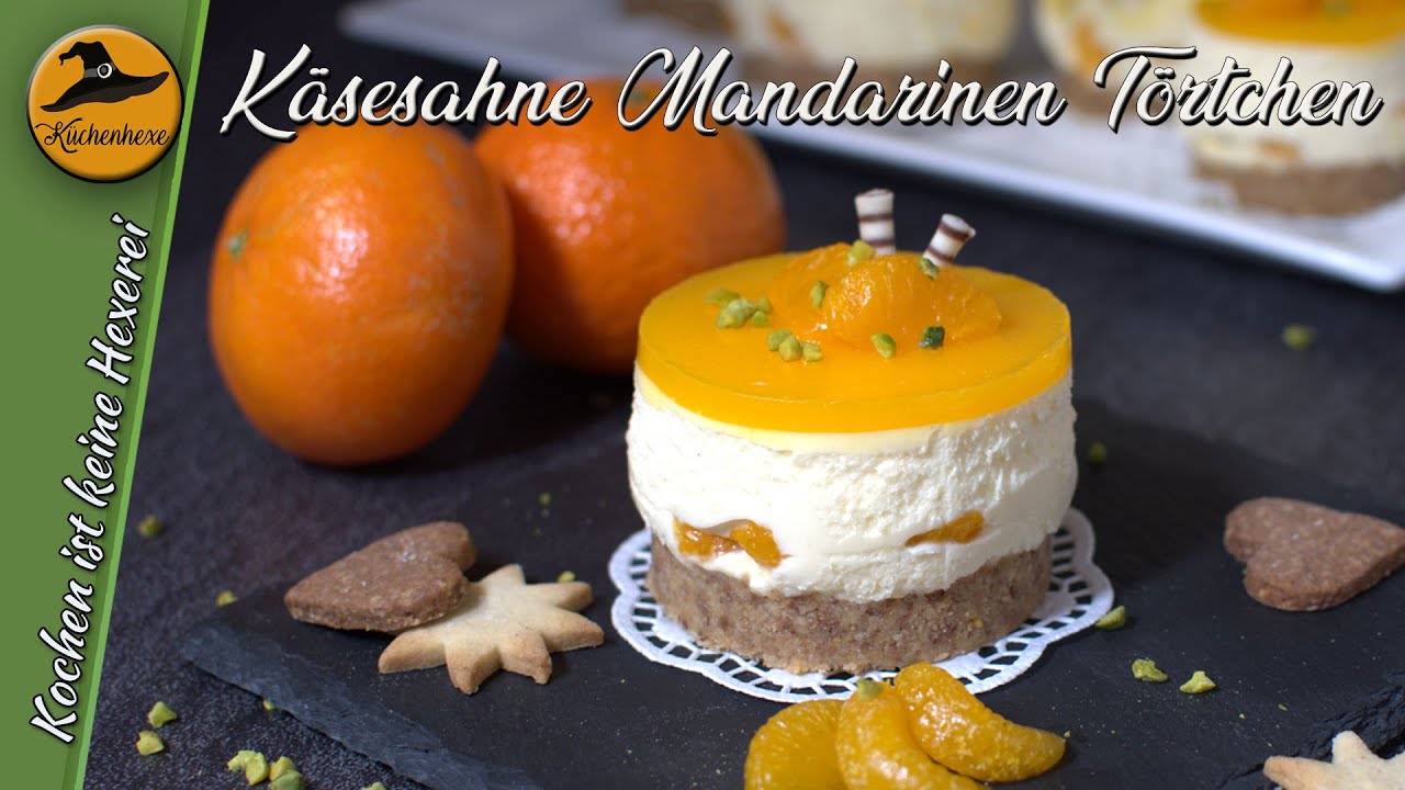 Käsesahnetörtchen mit Mandarinen ( aus Keksresten )