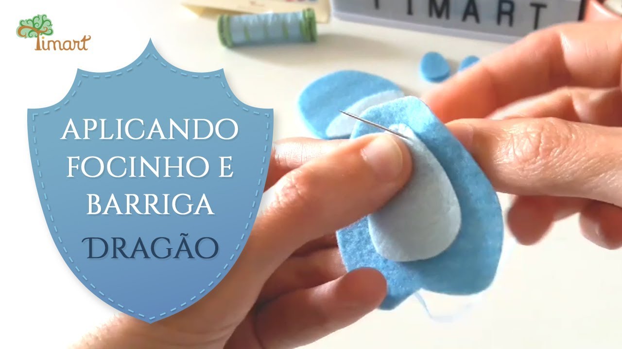 DRAGÃO POCKET - Aplicando focinho e barriga