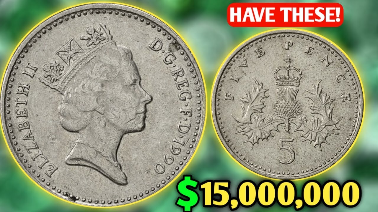 Uk 1990 5 Pence Coin Value | How Much is a Uk Elizabeth 1990 5 Pence Worth Money