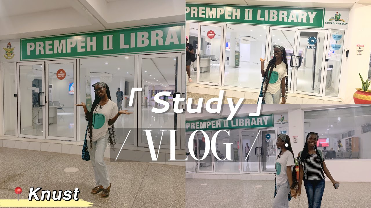 Life of a University Student |study with me at the KNUST Library📚| Vlog|🎥#smallyoutuber #knust