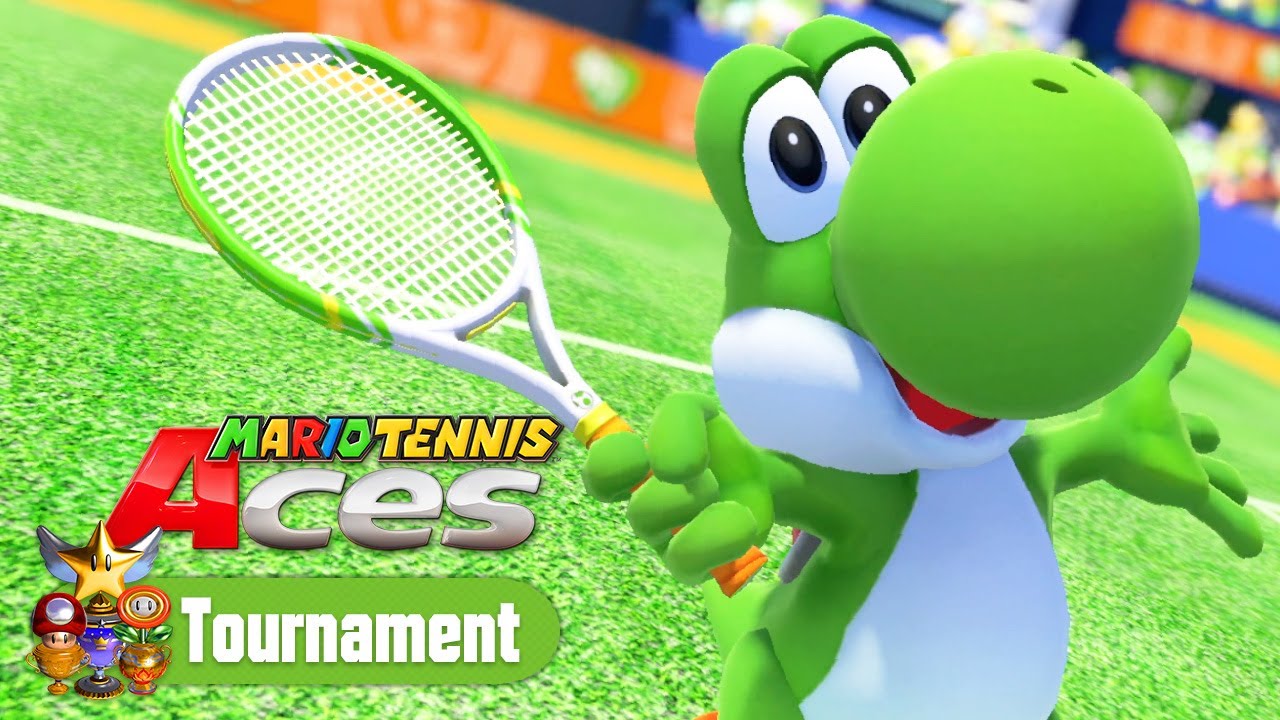 Mario Tennis Aces - Tournament Mode: All Cups (Yoshi Gameplay)