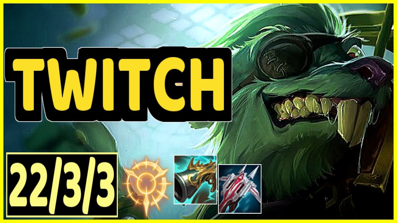 TWITCH VS JHIN - 22/3/3 KDA ADC GAMEPLAY