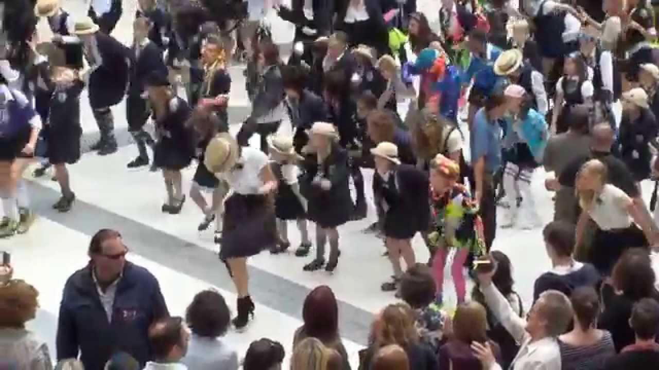 Filming St Trinians at Liverpool Street Station.