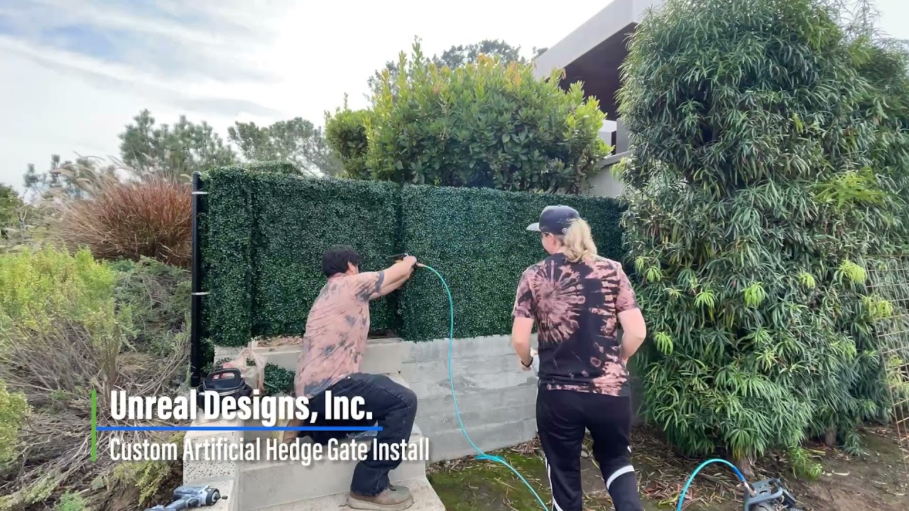 Artificial Hedge Wall & Gate Installation