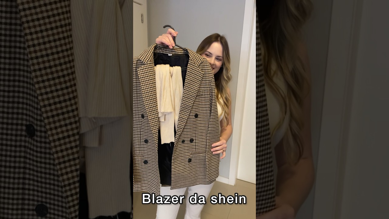 Blazer da shein 🤎🤍 #grwm #shorts #ootd #shein #sheinhaul