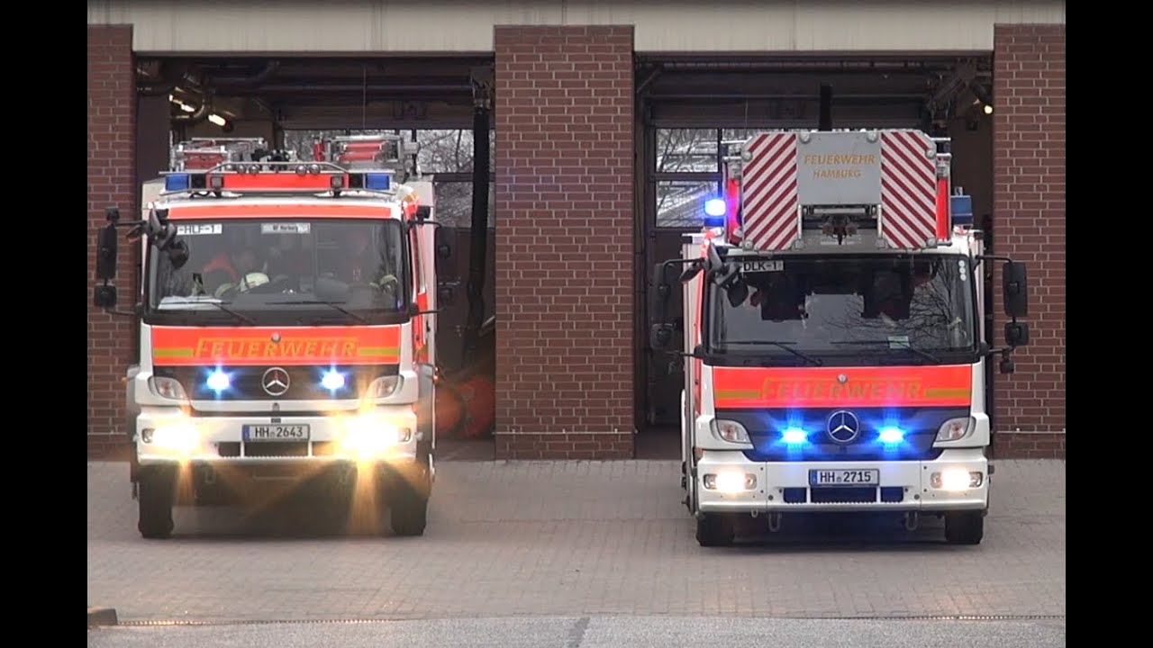 Löschzug + RTW Feuerwehr Hamburg Harburg