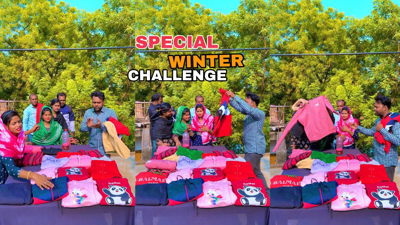 Special Winter Games Challenge With Family Video Bengali #funny #games #challengevideo