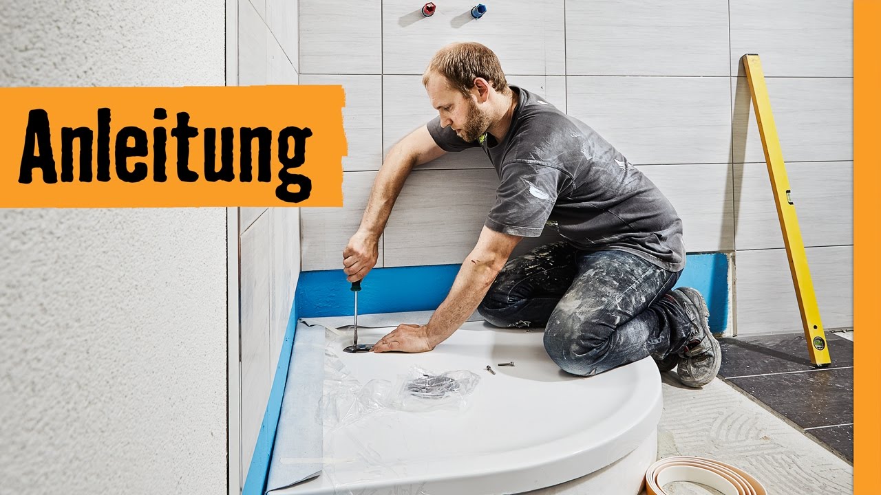 Dusche einbauen: mit Wannenträger | HORNBACH Meisterschmiede