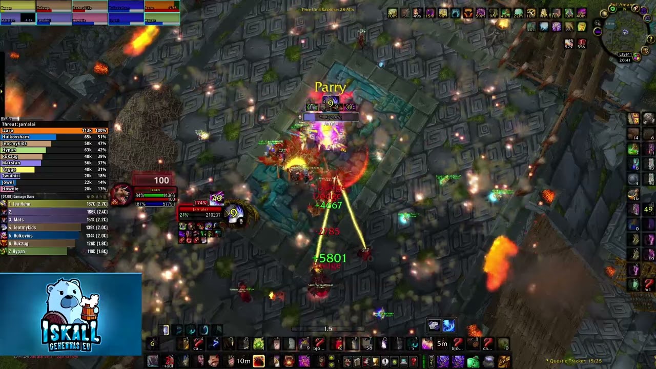 Feral druid solo tank Zul'Aman - Iskall Gehennas