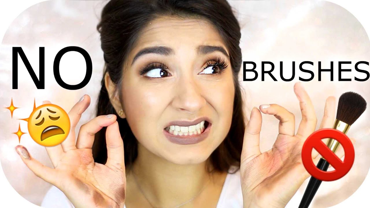 KOMPLETTES MAKE UP nur mit den FINGERN OHNE PINSEL Challenge | Sanny Kaur