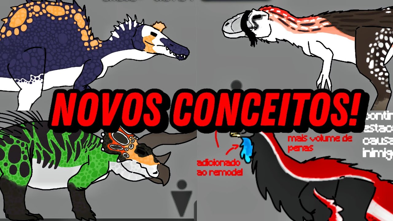 SAÍRAM NOVOS CONCEITOS DE DINOSSAUROS PARA CHEGAR NO OPERAÇÃO GENESIS EM 2026!!!!