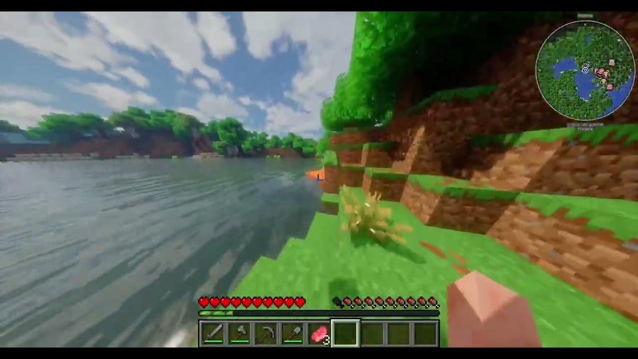 jogando minecraft! - Construi minha primeira casa parte 1