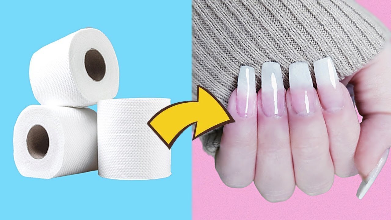 COMO FAZER UNHAS DE PAPEL HIGIÉNICO COMO UNHAS NATURAIS E IMPERMEÁVEIS SEM LÂMPADA UV SEM ACRILICO