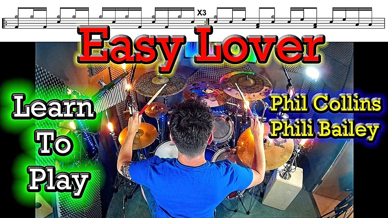 Easy Lover Phil Collins Philip Bailey Drum Tutorial Lesson