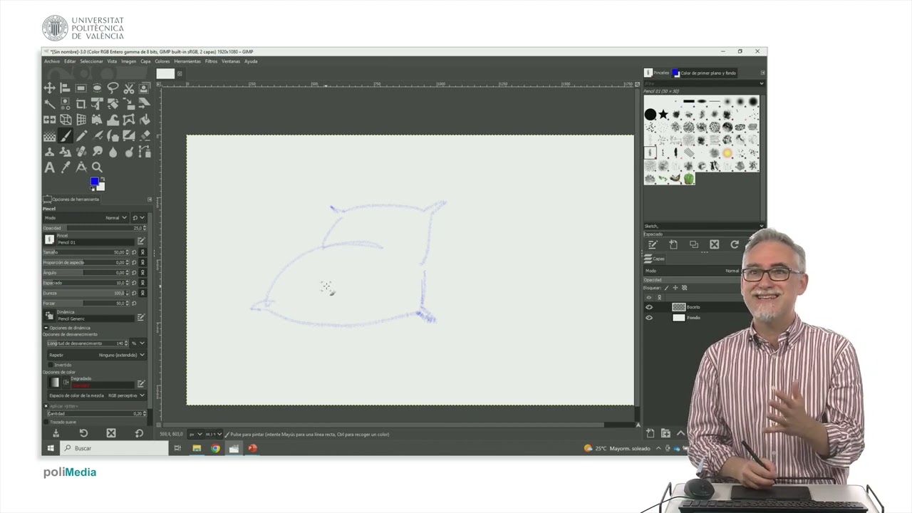 GIMP: herramienta warp | 14/32 | UPV
