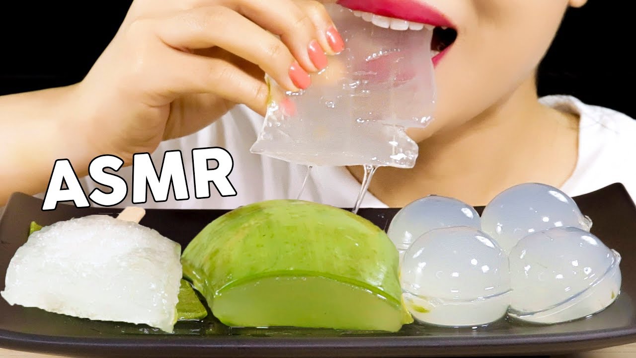 ASMR ALOE VERA *POPSICLE *JELLY 알로에 얼린알로에 알로에젤리 먹방 Eating Sounds Mukbang
