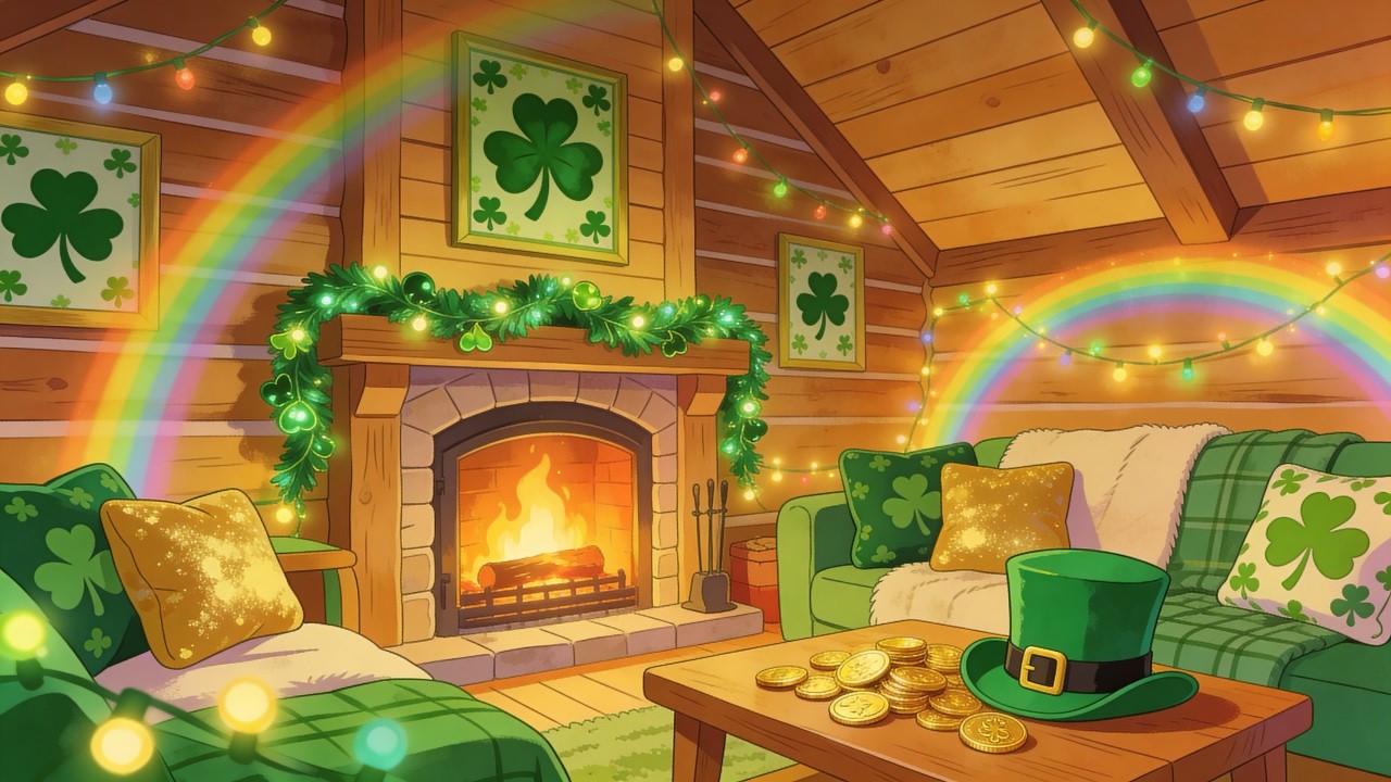 St. Patrick’s Day Relaxing Instrumental Music 🍀 Cozy Fireplace Ambience & Irish Chill Music | LIVE