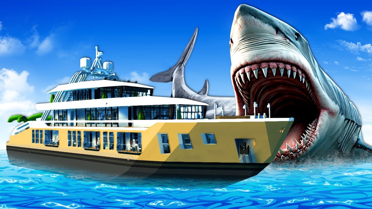 Megalodon Survival on a SUPER YACHT! (Stormworks)
