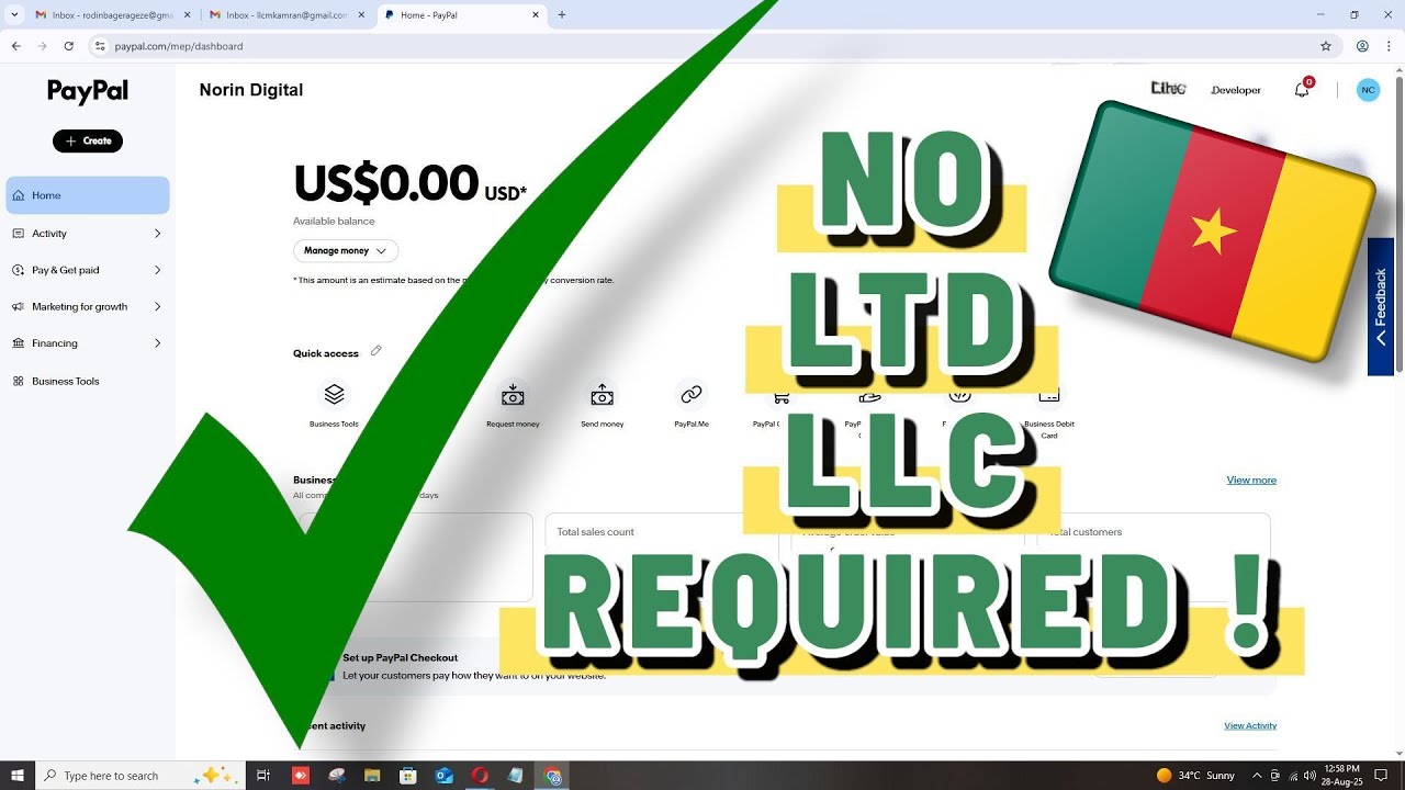 How to Create a PayPal Business Account in Cameroon 2025 | PayPal Business Account Setup in Cameroon