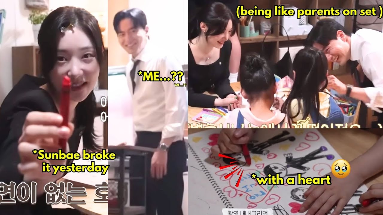 Jung Chaeyeon & Lee Jinwook being too domestic😭 Junwook gazed at the twins with “my daughter” look