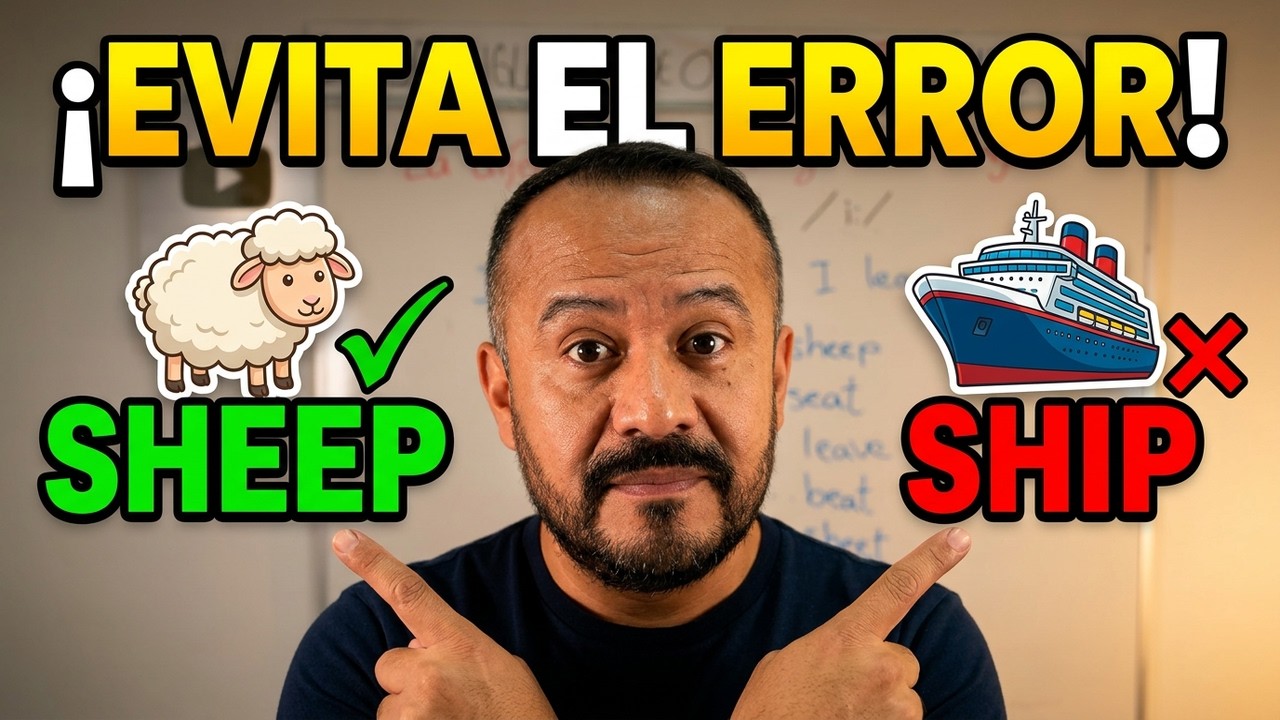 👉 Este error cambia lo que dices en inglés (sheep vs ship)