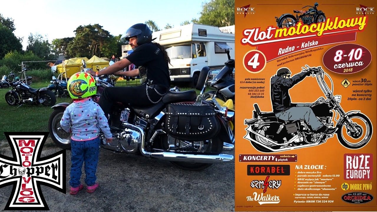 ✠ MOCNY ✠ zlot motocyklowy RUDNO-KOLSKO 2018 #1