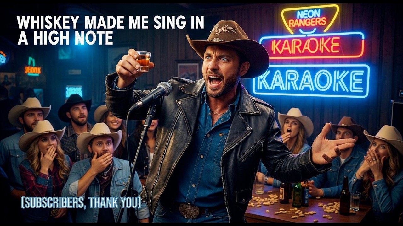 WHISKEY MADE ME SING IN A HIGH NOTE | Country Fun Song | Upbeat Fun | NEON RANGERS Ai