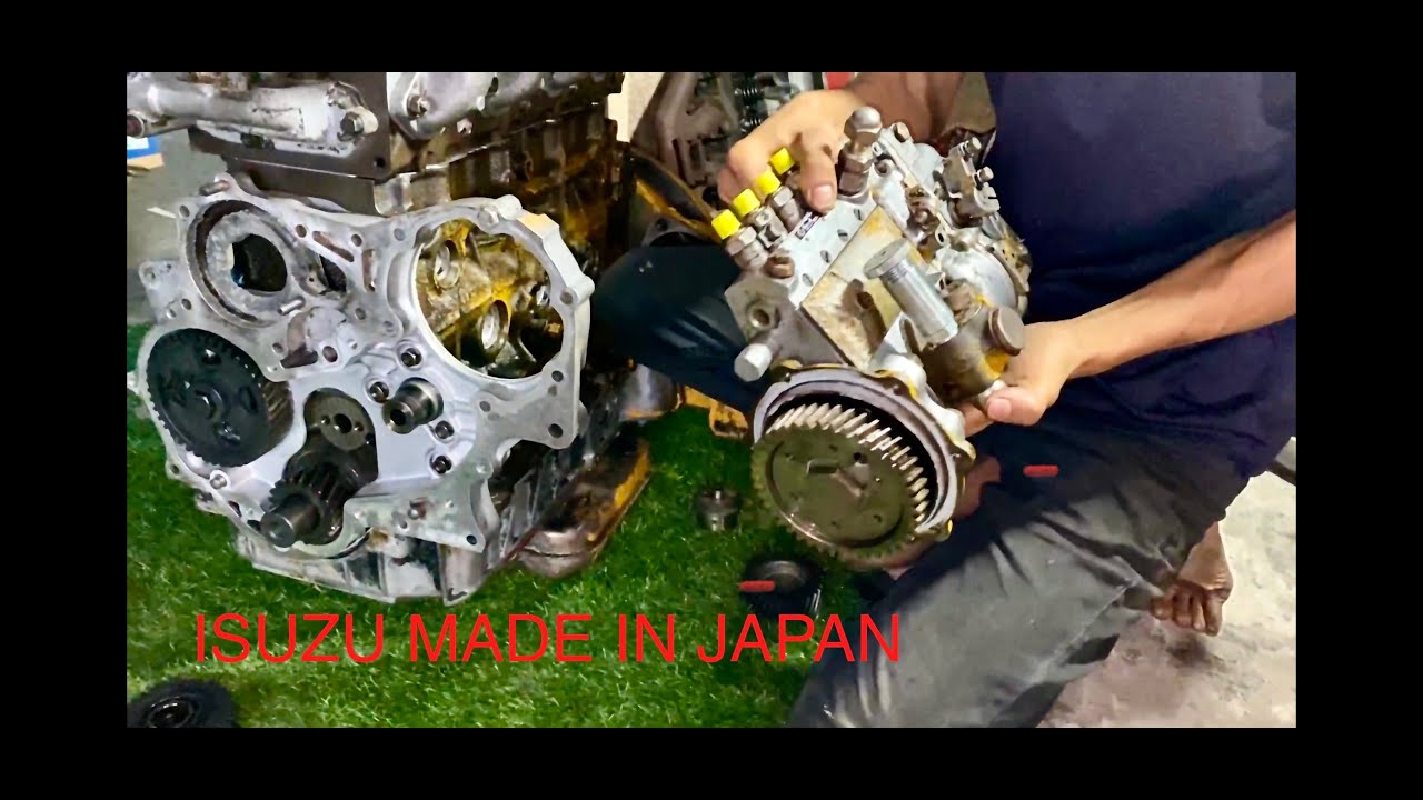 Ráp lại động cơ ISUZU 4JB1, động cơ xe cuốc Kobelco SK03