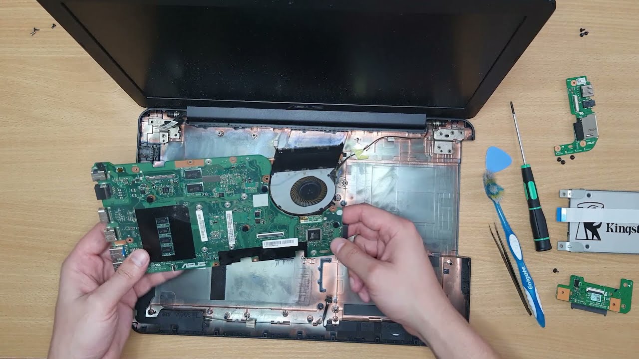 Разборка ASUS K555L/X555LJ и замена термопасты