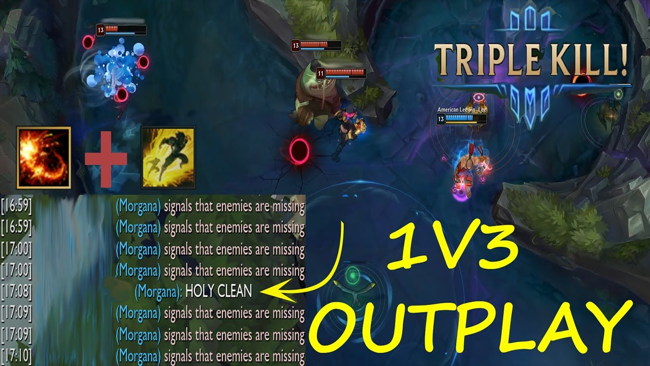 LEE SIN 1V3 OUTPLAY *INSANE* - League of Legends