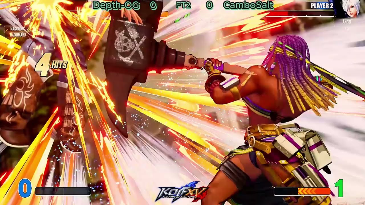 KOF XV - DepthOfGnosis (Darli/Nakoruru/Haohmaru) vs CamboSalt (King/Angel/Ash) - Steam Edition - Ep2