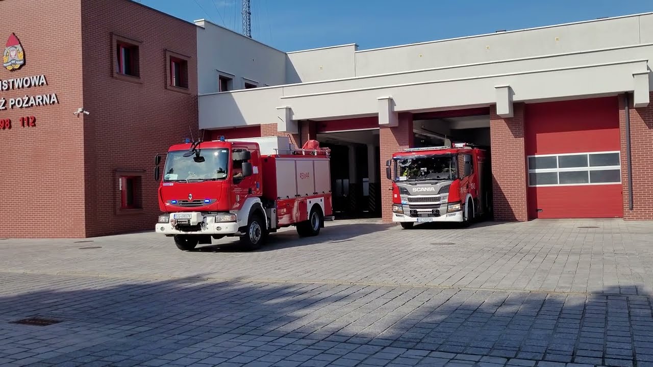 Wyjazd alarmowy 450[S]91 - SLRr z KM PSP Gliwice + 451[S]21 - GBA, 451[S]44 - SRt z JRG-1 Gliwice