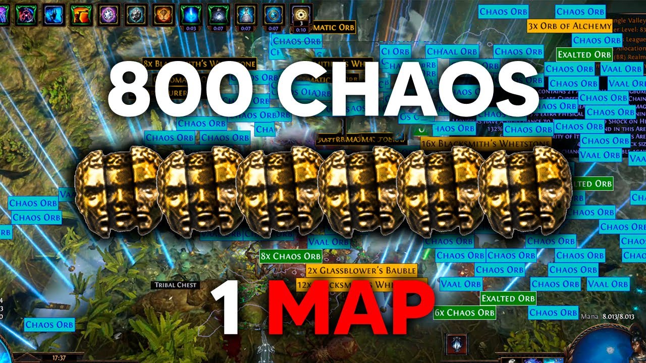 PATH OF EXILE - 800 CHAOS ORBS IN 1 MAP