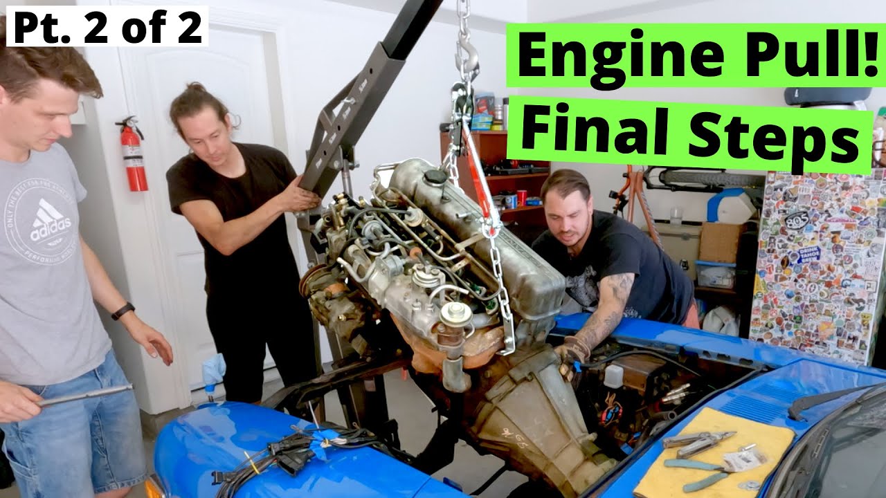 How to Pull an Engine! Final Steps | Datsun 280Z (pt 2)