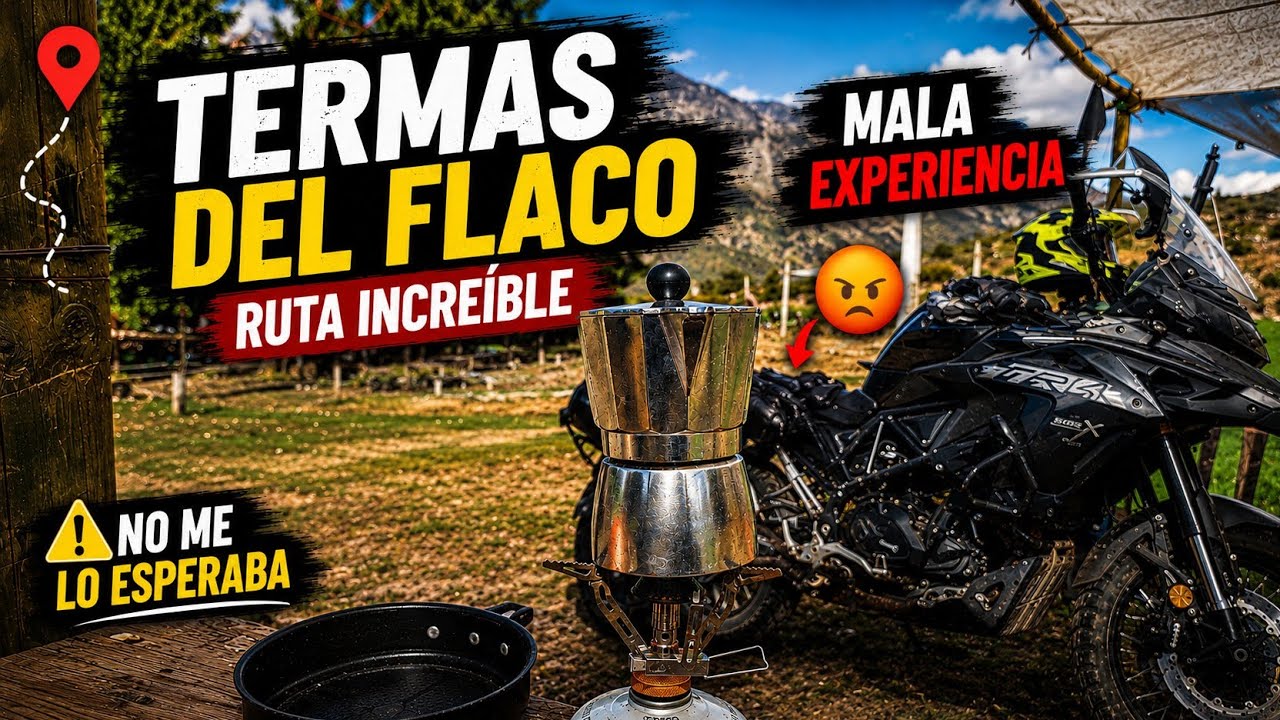 Termas del Flaco en Benelli TRK 502X: Ruta increible, camping terrible 🏍️😤