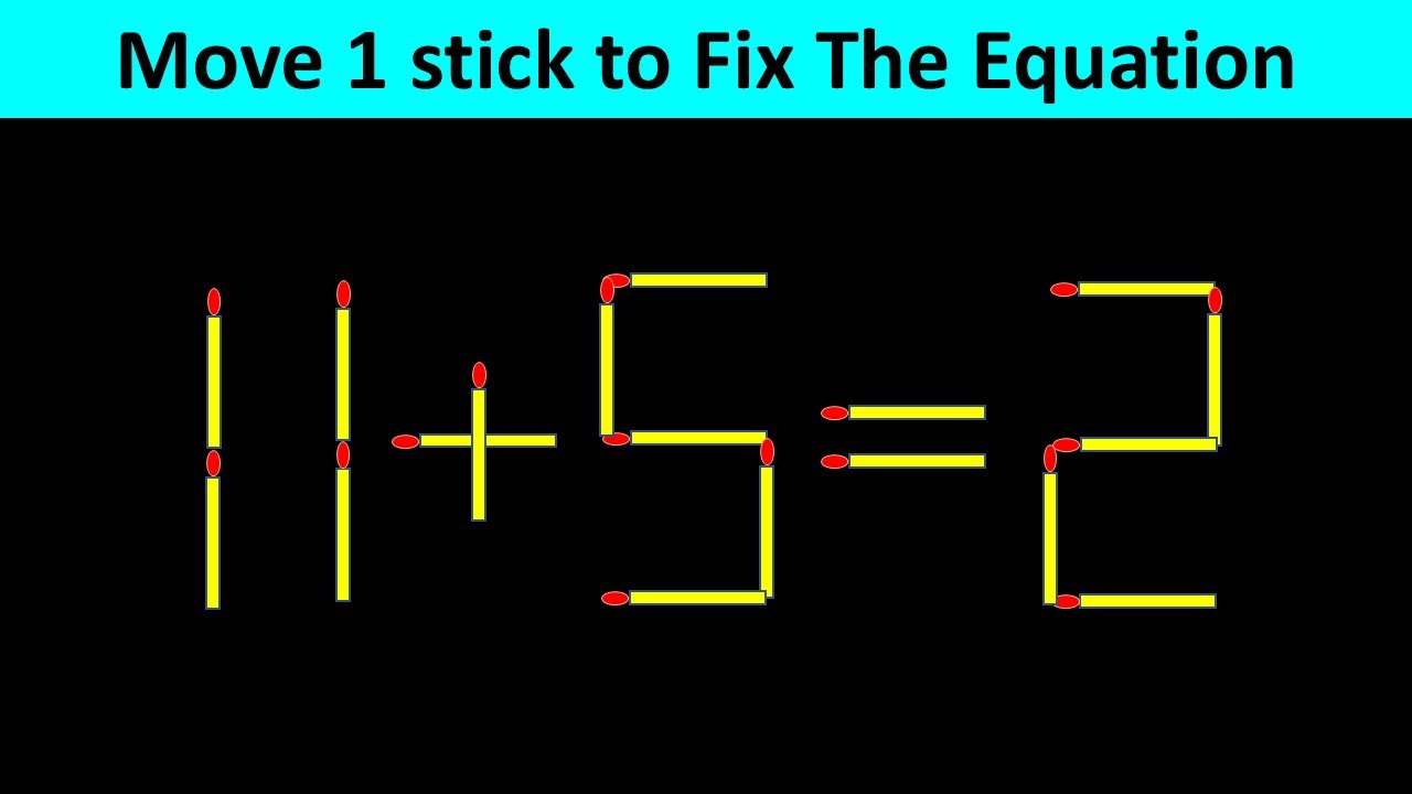Improve IQ - Fix The Equation - To improve concentration - Brilliant Matchstick Puzzles