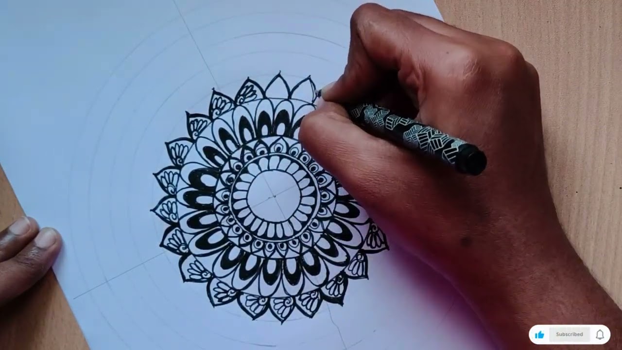 🌼🍁Easy floral mandala art🍁🌼 #viral #trending #mandala art @Radhakrishnaartworld-p1t7x