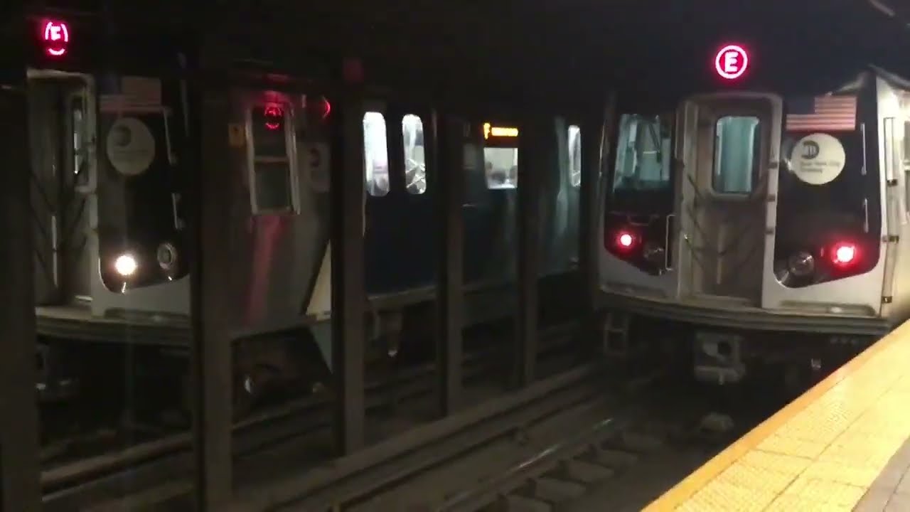IND QBL Line: E, F, M and R Trains at Jackson Heights-Roosevelt Avenue (R160, R179)