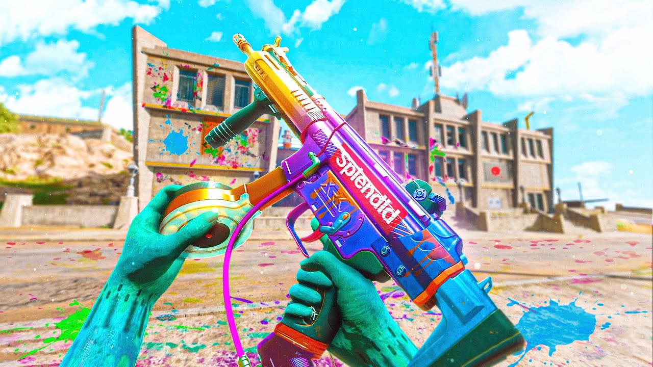 The *NEW* PAINTBALL MP5 is UNREAL on Rebirth island 😭👑