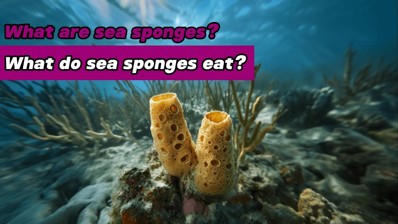 What are sea sponges and what do they eat?