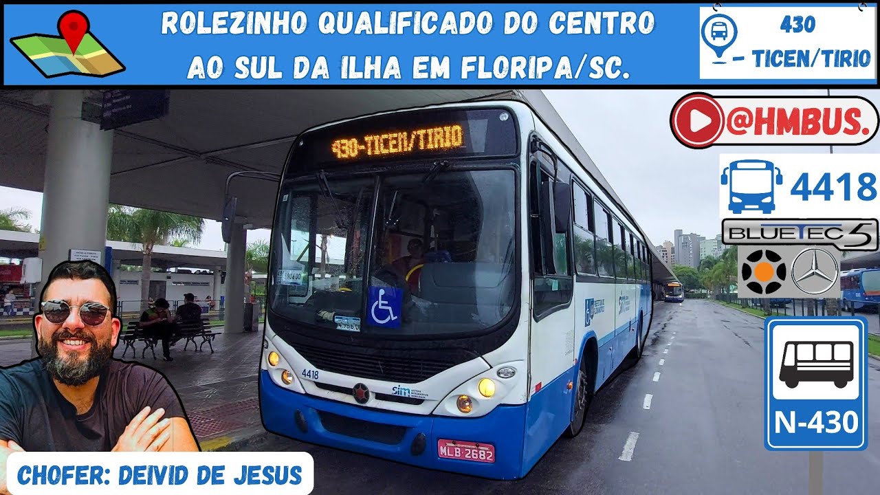Uma das principais linhas troncais de Floripa, no Mercedes-Benz OF-1721 BlueTec 5.